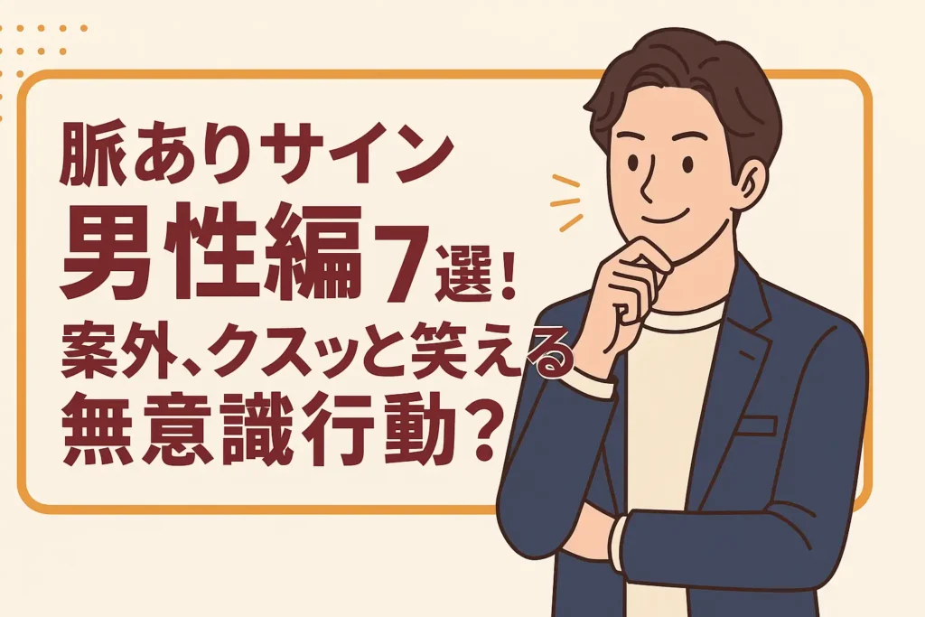 脈ありサイン、男性